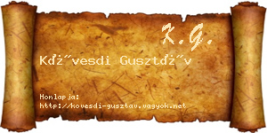 Kövesdi Gusztáv névjegykártya