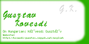 gusztav kovesdi business card